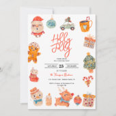 Holly Jolly-WeihnachtsParty Einladung (Vorderseite)