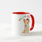 Holly Jolly Welsh Corgi Tasse (VorderseiteRechts)