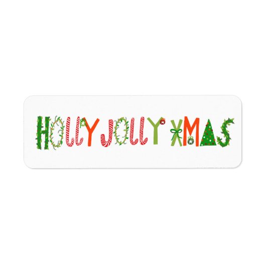 HOLLY JOLLY XMAS Holiday Christmas Cute Hand-Drawn (Vorne)