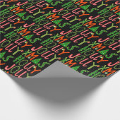 HOLLY JOLLY XMAS Niedlich Retro Weihnachtsgeschenk Geschenkpapier (Ecke)