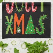 HOLLY JOLLY XMAS Sweet Holiday Weihnachten Geschirrtuch (Gefaltet)