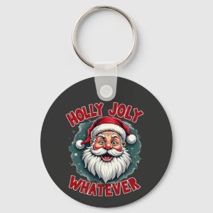 Holly Joly Was Funny Weihnachtsweihnacht Schlüsselanhänger