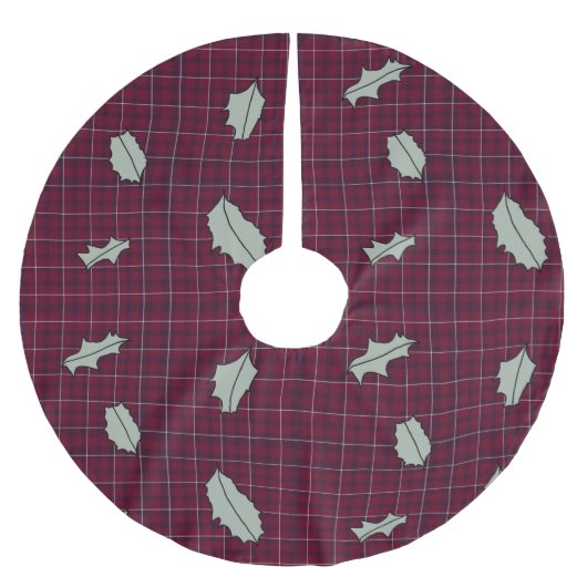 Holly Karierter Baumrock Polyester Weihnachtsbaumdecke (Vorderseite)