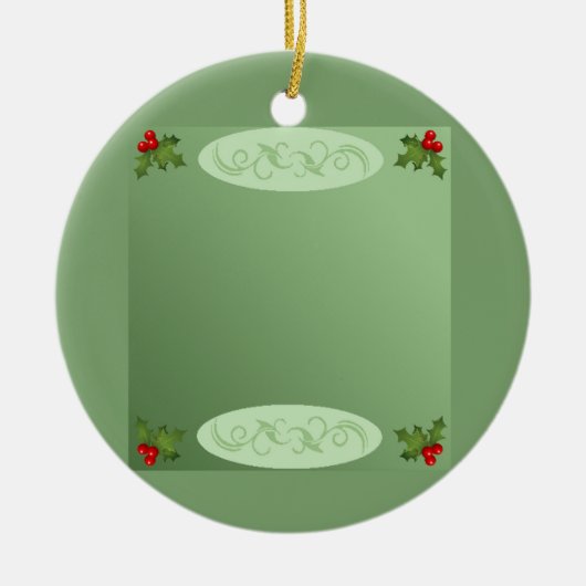 Holly Keramik Ornament (Vorne)