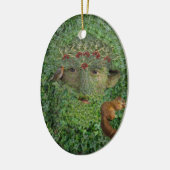 Holly King Green Man Pagan Wiccan Keramik Ornament (Links)