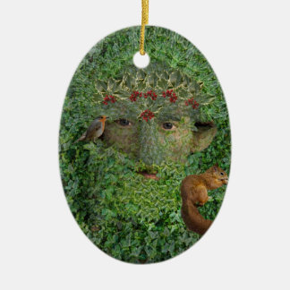 Holly King Green Man Pagan Wiccan Keramik Ornament