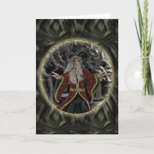 Holly King Holiday Card Feiertagskarte (Vorderseite)