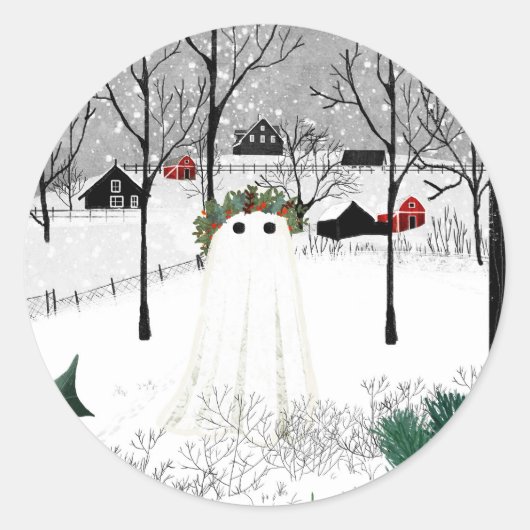 Holly King Runder Aufkleber (Vorderseite)