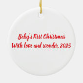 Holly-Kissed Snuggle Keramik Ornament (Hinten)