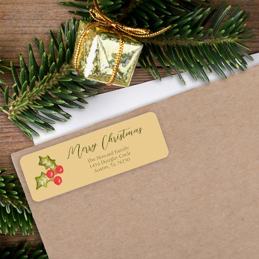 Holly Kitschy Holiday Red Green Gold Einfach Niedl