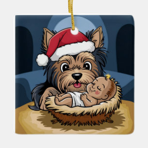 Holly-Klumpen von Yorkshire Terrier Keramikornament