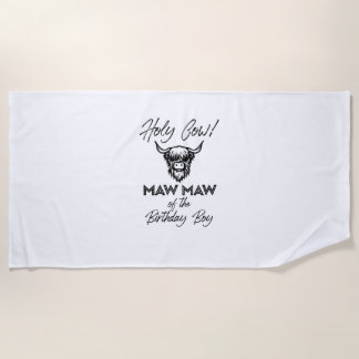 Holly Kuh Maw Maw Maw aus der Geburt Boy Highland  Strandtuch