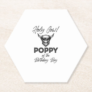 Holly Kuh Mohn der Geburt Boy Highland Kuh 1 Untersetzer