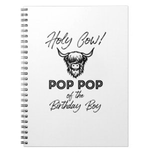 Holly Kuh Pop Pop der Birthday Boy Highland Kuh Notizblock