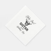 Holly Kuh Schwester der Geburt Boy Highland Kuh Serviette (Ecke)