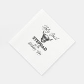 Holly Kuh Stepdad der Geburt Boy Highland Kuh Serviette (Ecke)