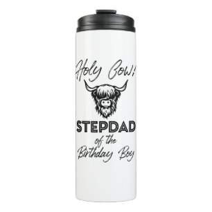 Holly Kuh Stepdad der Geburt Boy Highland Kuh Thermosbecher