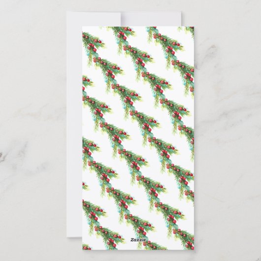 Holly Lantern Christmas Feiertagskarte (Rückseite)