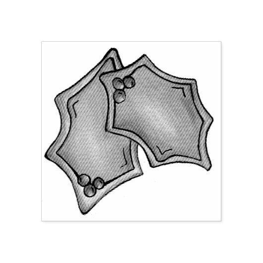 Holly Leaf Blätter Sugar Cookie Weihnachtsgebäck Gummistempel (Prägung)