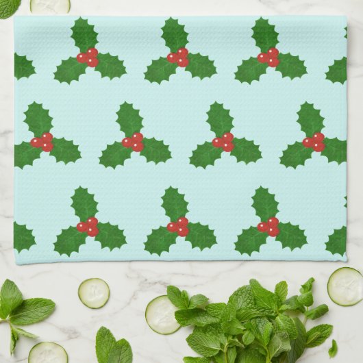 Holly Leaf Geschirrtuch (Gefaltet)