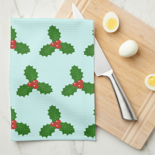 Holly Leaf Geschirrtuch (Viertel Falte)