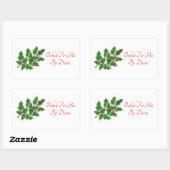Holly Leaf handmade-For-You-Labels Rechteckiger Aufkleber (Blatt)