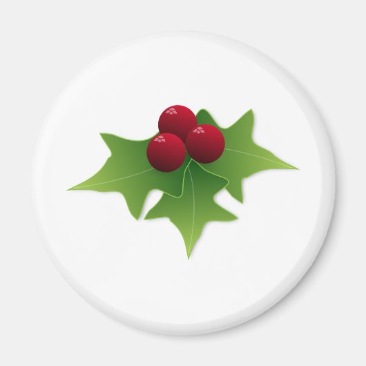 Holly Leaf mit Berries Magnet (Vorne)
