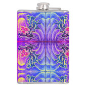 Holly Leaf und Berry Colorful Flachmann (Rückseite)