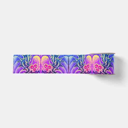 Holly Leaf und Berry Colorful Ripsband (Vorderseite)