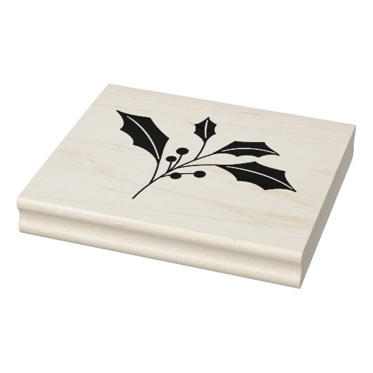 Holly Leaf Weihnachts-Briefmarke - DIY Craft Rubbe Gummistempel (Stempel)