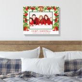Holly Leaves and Berries Custom Photo Print Leinwanddruck (Insitu (Schlafzimmer))