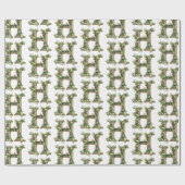 Holly Letter H Christmas Geschenkpapier (Flach)