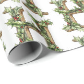 Holly Letter H Christmas Geschenkpapier (Rolleneckpunkt)