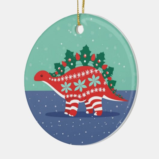 Holly Lights Aglow Stegosaurus Ornament (Links)