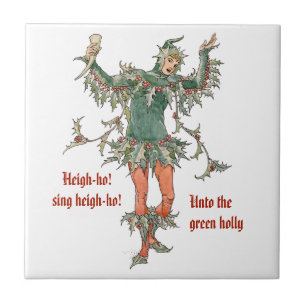 Holly man Walter Crane Blume aus Shakespeare Fliese