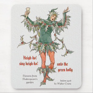 Holly man Walter Crane Blume aus Shakespeare Mousepad