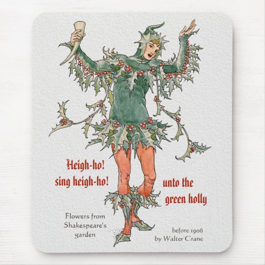 Holly man Walter Crane Blume aus Shakespeare Mousepad (Vorne)