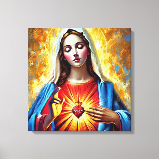 Holly Mary Maria Madonna Mariana Virgin Mary Leinwanddruck (Vorderseite)