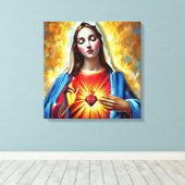Holly Mary Maria Madonna Mariana Virgin Mary Leinwanddruck (Insitu (Holzboden))