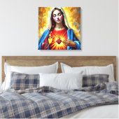 Holly Mary Maria Madonna Mariana Virgin Mary Leinwanddruck (Insitu (Schlafzimmer))