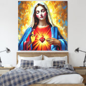 Holly Mary Maria Madonna Mariana Virgin Mary Leinwanddruck (Insitu (Schlafzimmer))
