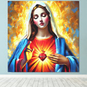 Holly Mary Maria Madonna Mariana Virgin Mary Leinwanddruck (Insitu (Holzboden))