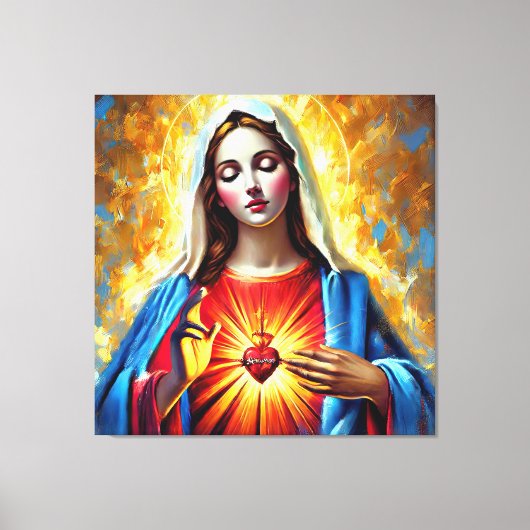Holly Mary Maria Madonna Mariana Virgin Mary Leinwanddruck (Vorderseite)