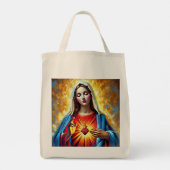 Holly Mary Maria Madonna Mariana Virgin Mary Tragetasche (Rückseite)