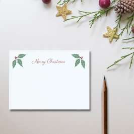 Holly & Merry Christmas Post-it Klebezettel