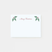 Holly & Merry Christmas Post-it Klebezettel (Vorderseite)