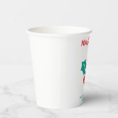 Holly Merry Christmas Red White Green Individuelle Pappbecher (Rechts)