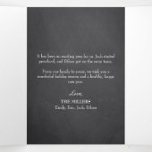 Holly Merry Christmas Trifold Foto Weihnachten Dreifach Gefaltete Urlaubskarte (Innenseite Mitte)