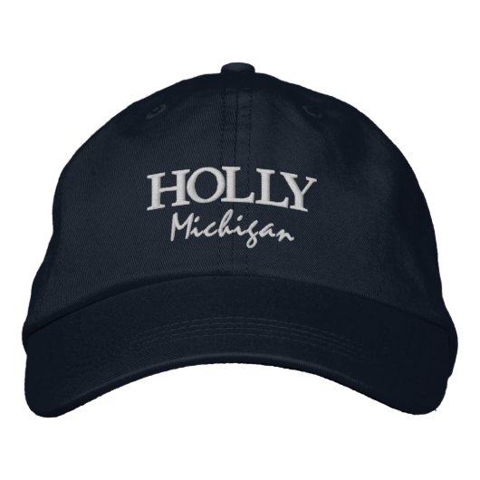 Holly Michigan bestickte Baseballhut Baseballkappe (Vorderseite)
