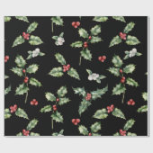 Holly Mistletoe Pattern Geschenkpapier (Flach)